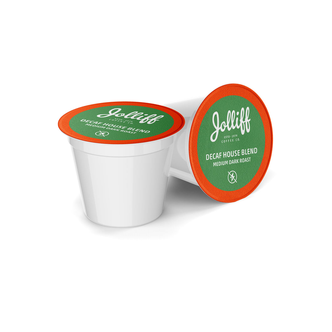 JOLLIFF COFFEE DECAF HOUSE BLEND - 24 SINGLE CUPS